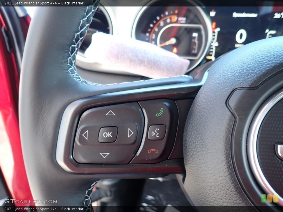 Black Interior Steering Wheel for the 2021 Jeep Wrangler Sport 4x4 #141410669