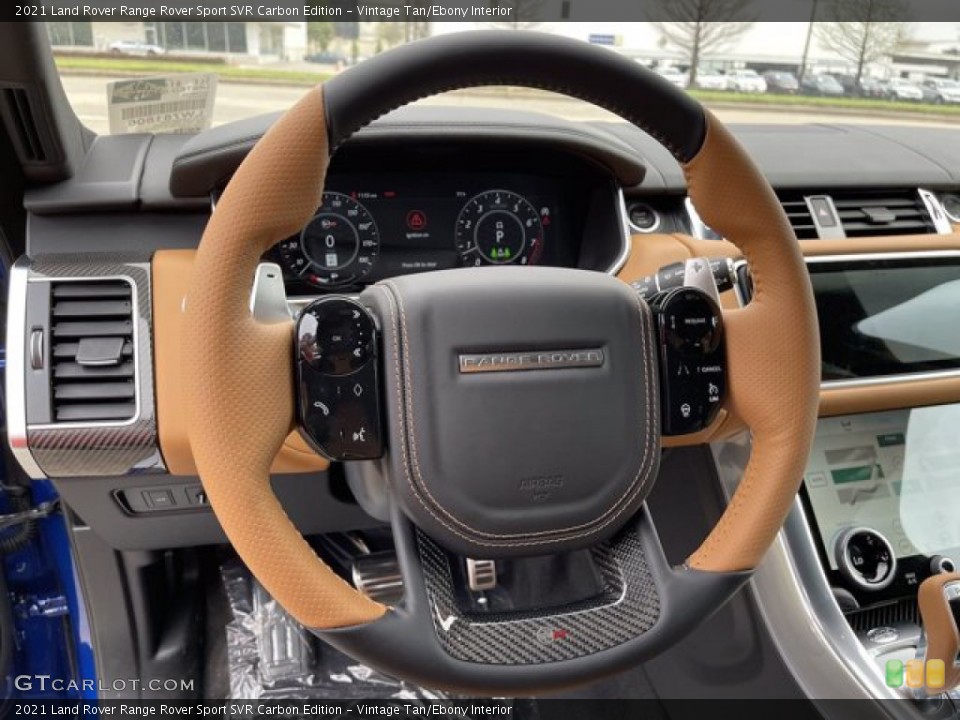 Vintage Tan/Ebony Interior Steering Wheel for the 2021 Land Rover Range Rover Sport SVR Carbon Edition #141411758