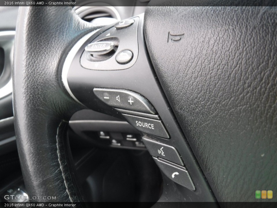 Graphite Interior Steering Wheel for the 2016 Infiniti QX60 AWD #141412232