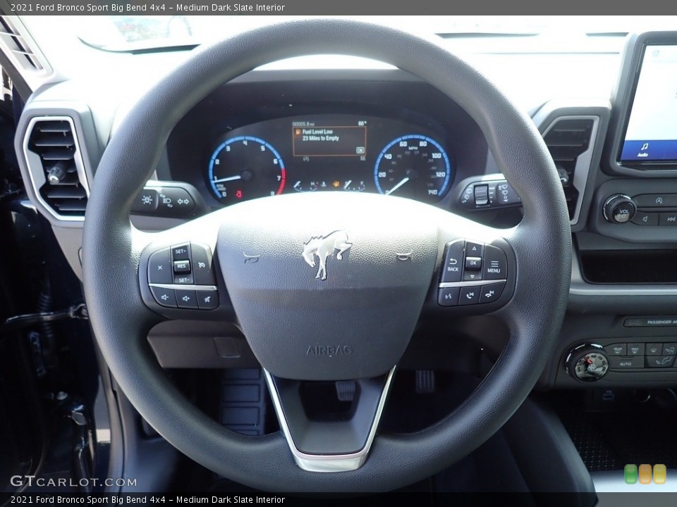 Medium Dark Slate Interior Steering Wheel for the 2021 Ford Bronco Sport Big Bend 4x4 #141413891