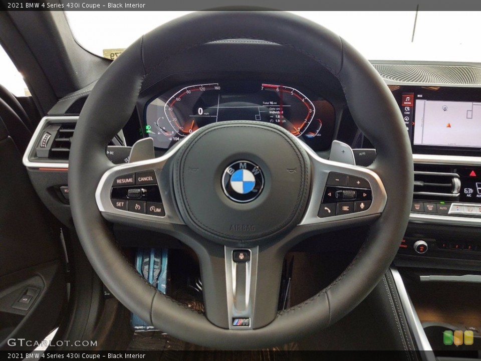 Black Interior Steering Wheel for the 2021 BMW 4 Series 430i Coupe #141416960