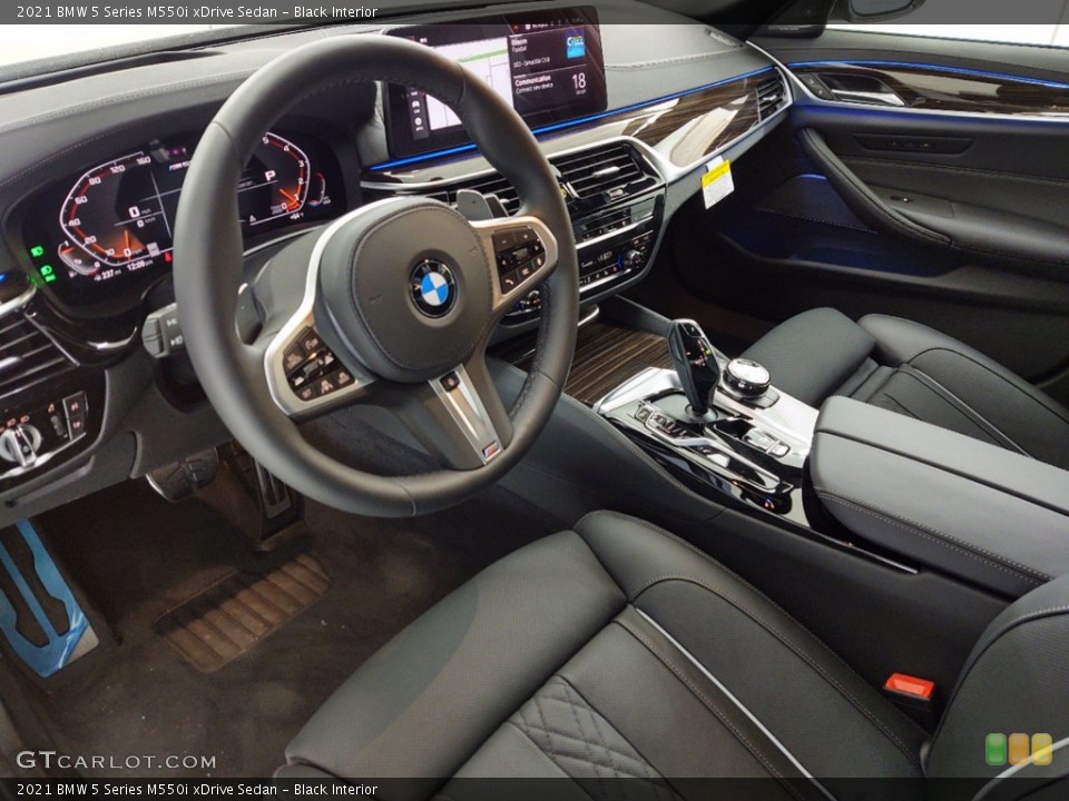 Black Interior Photo for the 2021 BMW 5 Series M550i xDrive Sedan #141417671