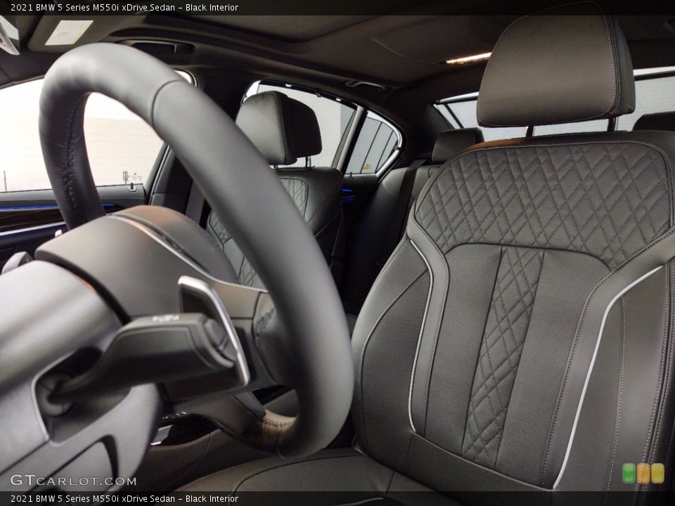 Black Interior Front Seat for the 2021 BMW 5 Series M550i xDrive Sedan #141417698