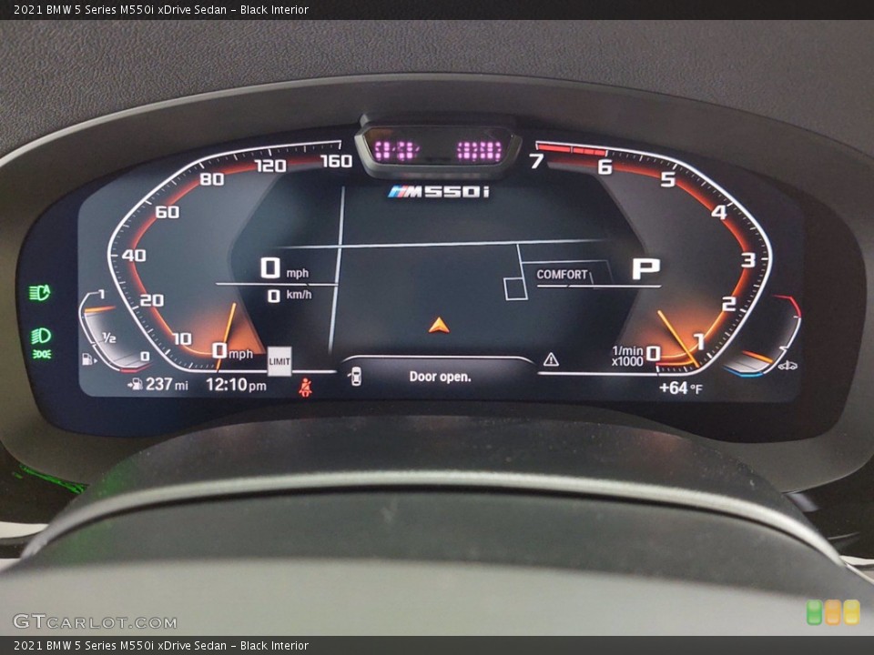 Black Interior Gauges for the 2021 BMW 5 Series M550i xDrive Sedan #141417798