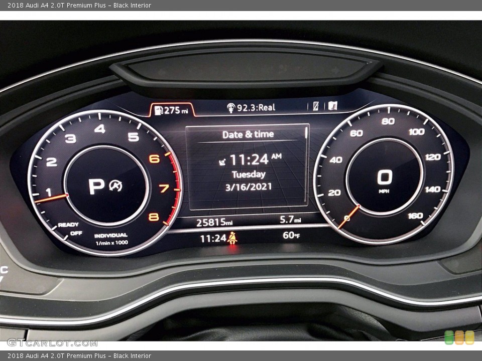 Black Interior Gauges for the 2018 Audi A4 2.0T Premium Plus #141418013