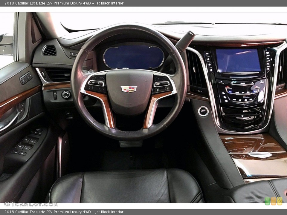 Jet Black Interior Dashboard for the 2018 Cadillac Escalade ESV Premium Luxury 4WD #141420537