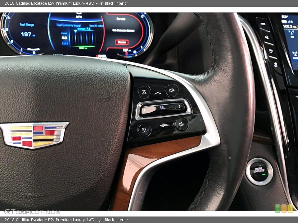 Jet Black Interior Steering Wheel for the 2018 Cadillac Escalade ESV Premium Luxury 4WD #141420905