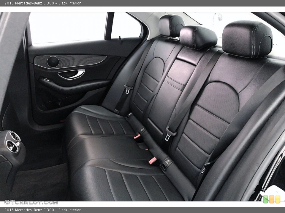 Black Interior Rear Seat for the 2015 Mercedes-Benz C 300 #141422171