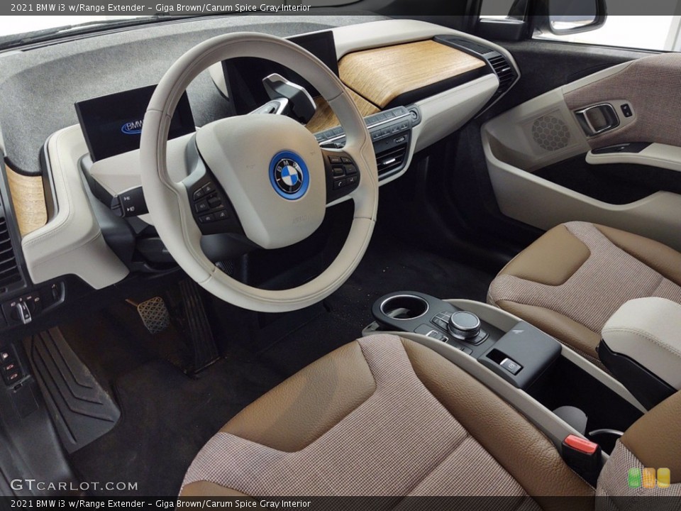 Giga Brown/Carum Spice Gray Interior Photo for the 2021 BMW i3 w/Range Extender #141422525