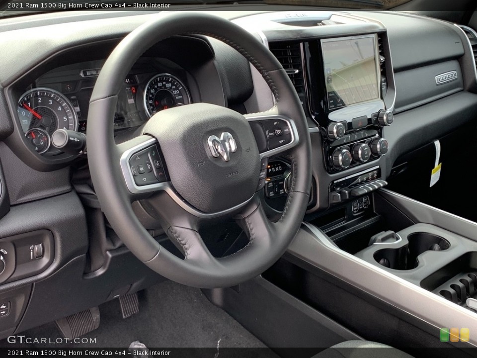 Black Interior Dashboard for the 2021 Ram 1500 Big Horn Crew Cab 4x4 #141426771