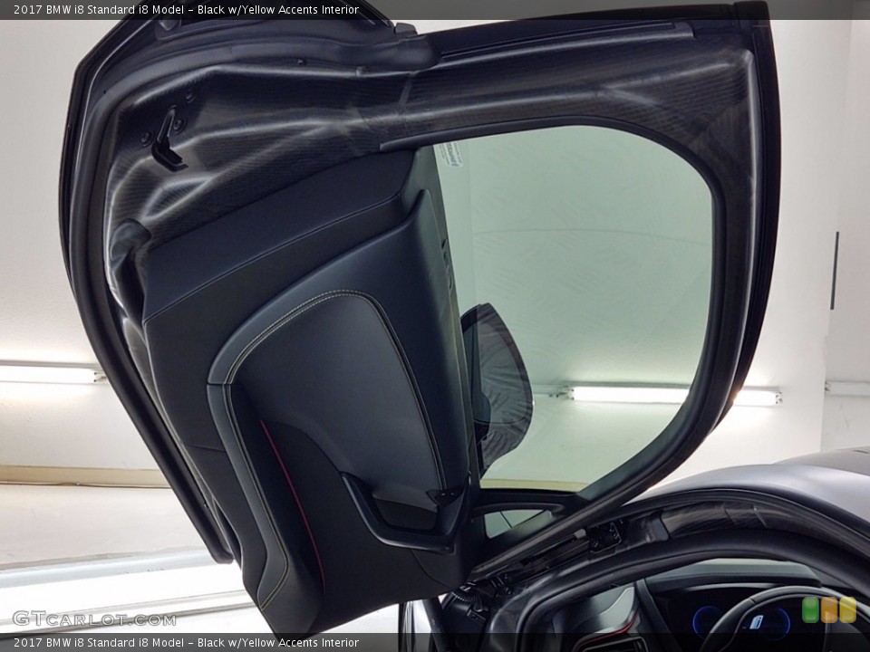 Black w/Yellow Accents Interior Door Panel for the 2017 BMW i8  #141430368