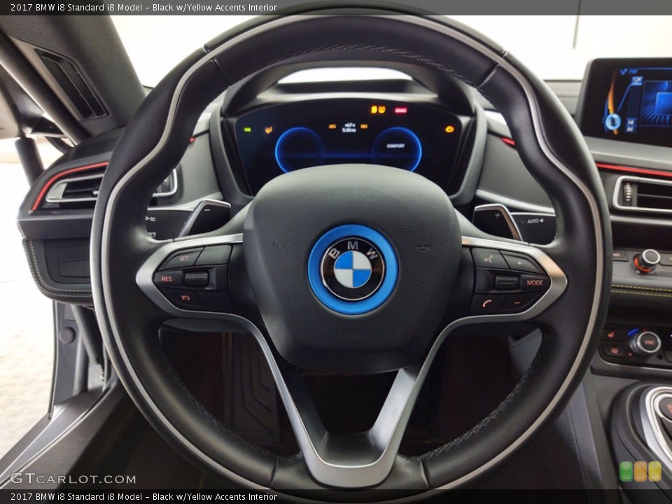 Black w/Yellow Accents Interior Steering Wheel for the 2017 BMW i8  #141430469
