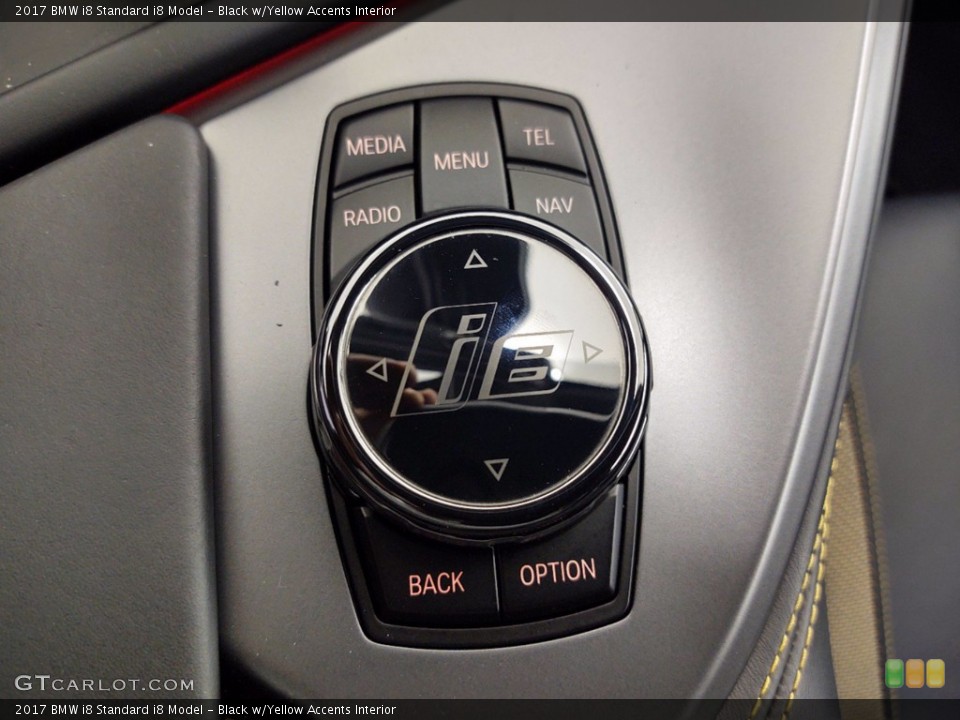 Black w/Yellow Accents Interior Controls for the 2017 BMW i8  #141430726