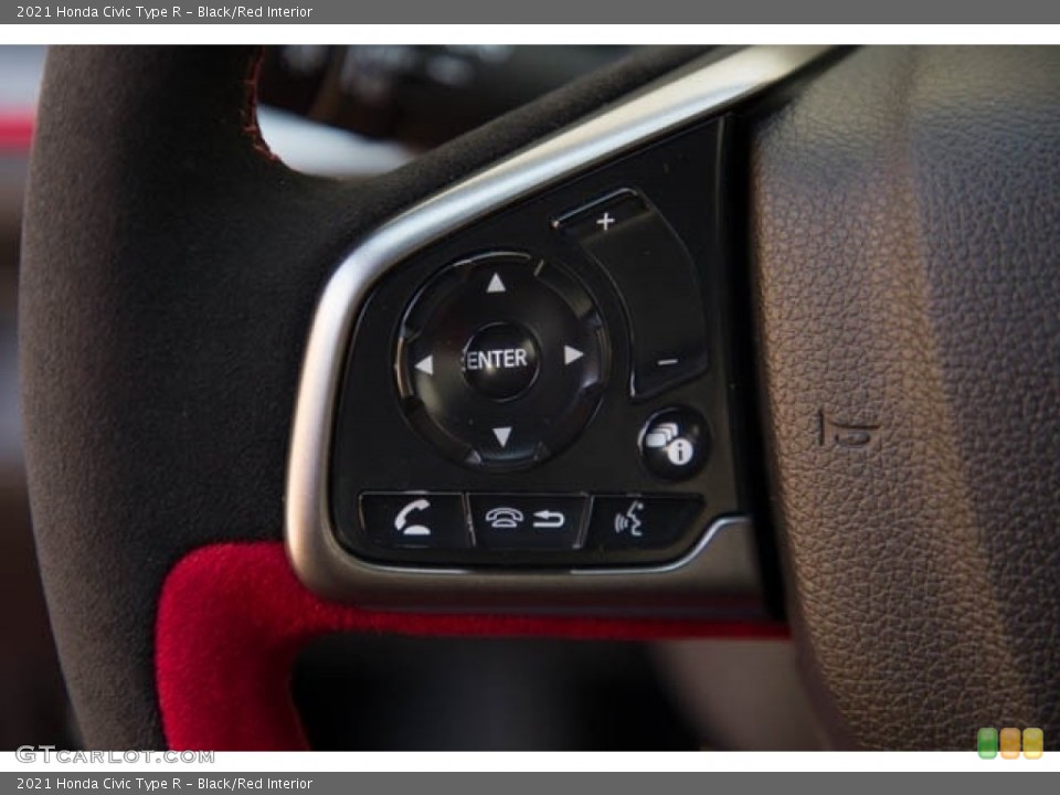 Black/Red Interior Steering Wheel for the 2021 Honda Civic Type R #141430789