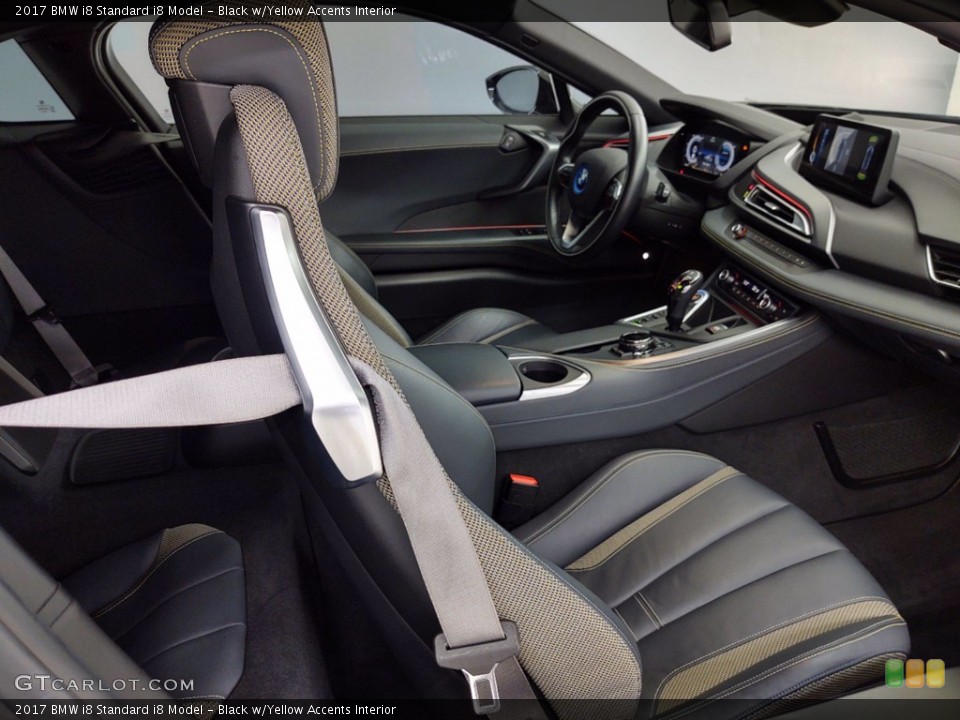 Black w/Yellow Accents Interior Photo for the 2017 BMW i8  #141430813