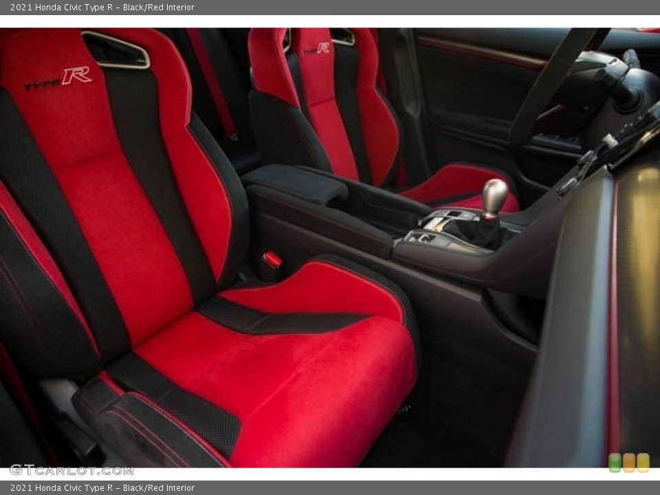Black/Red Interior Front Seat for the 2021 Honda Civic Type R #141431005