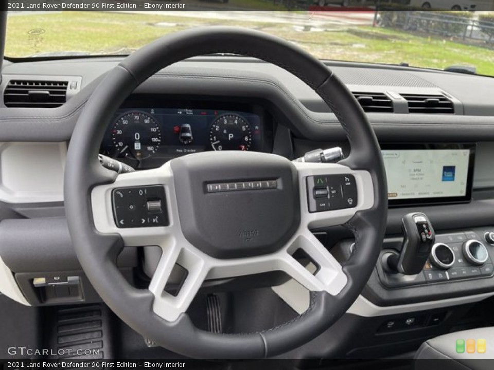 Ebony Interior Steering Wheel for the 2021 Land Rover Defender 90 First Edition #141431332