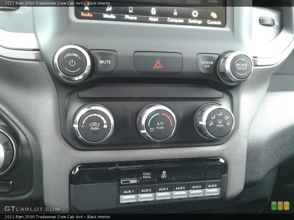 Black Interior Controls for the 2021 Ram 2500 Tradesman Crew Cab 4x4 #141435241