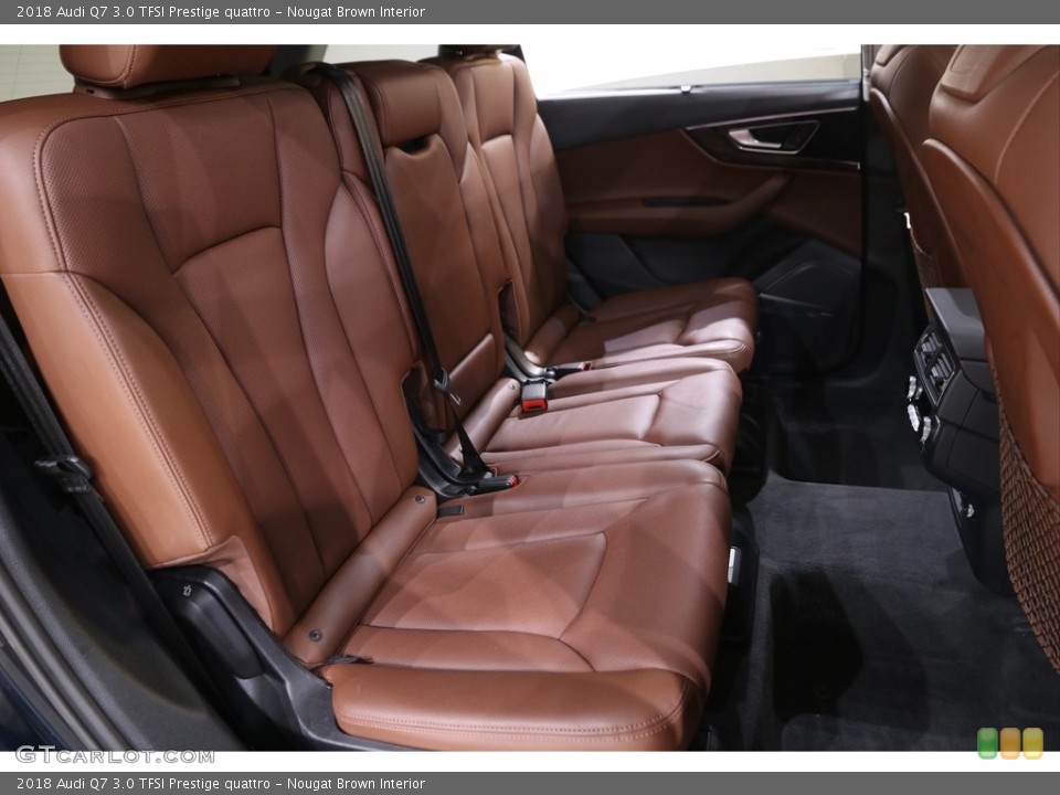 Nougat Brown Interior Rear Seat for the 2018 Audi Q7 3.0 TFSI Prestige quattro #141435601