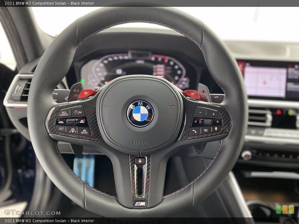 Black Interior Steering Wheel for the 2021 BMW M3 Competition Sedan #141445105