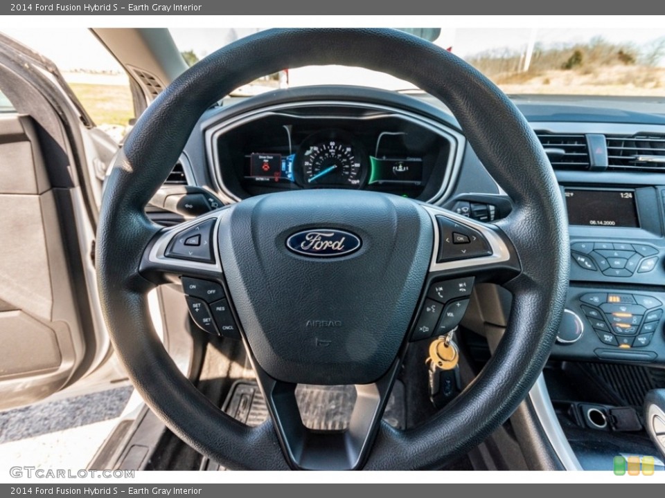 Earth Gray Interior Steering Wheel for the 2014 Ford Fusion Hybrid S #141450610