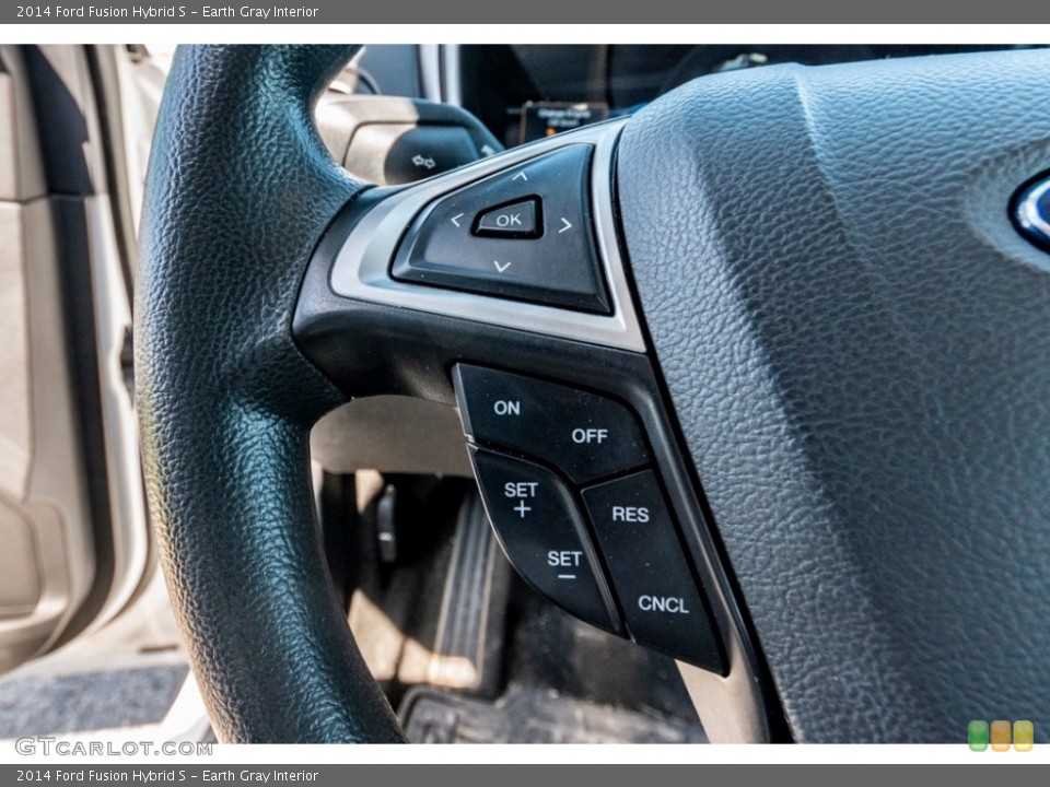 Earth Gray Interior Steering Wheel for the 2014 Ford Fusion Hybrid S #141450616