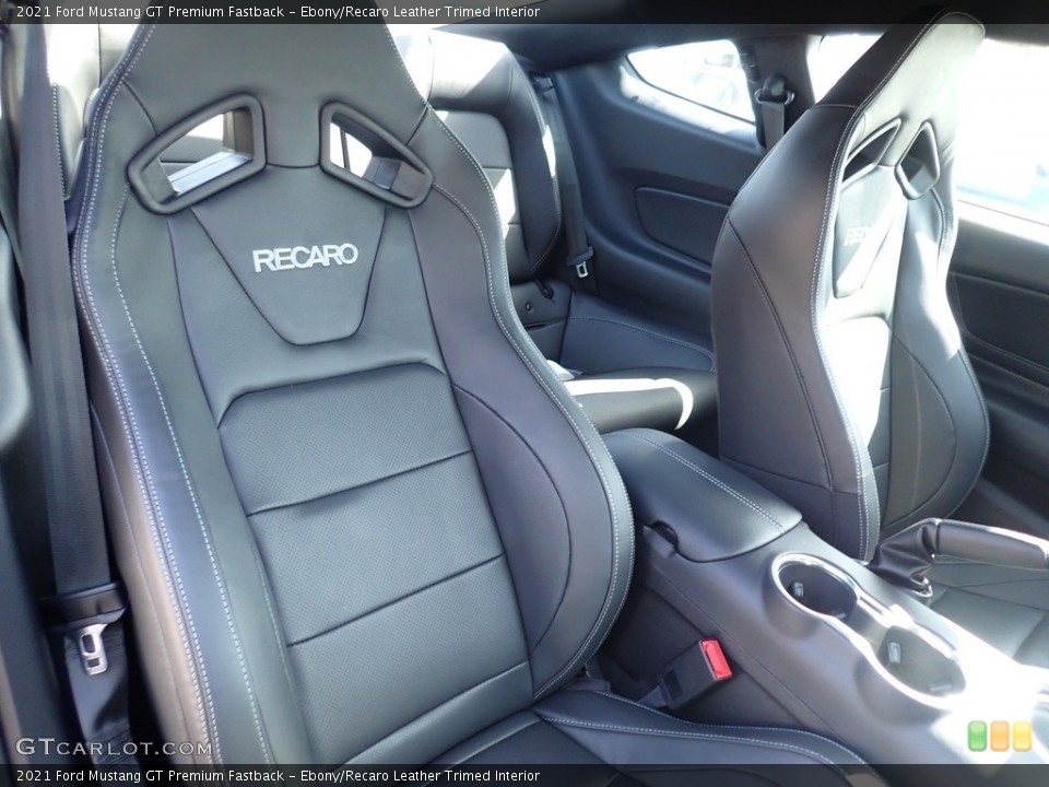 Ebony/Recaro Leather Trimed Interior Front Seat for the 2021 Ford Mustang GT Premium Fastback #141455438