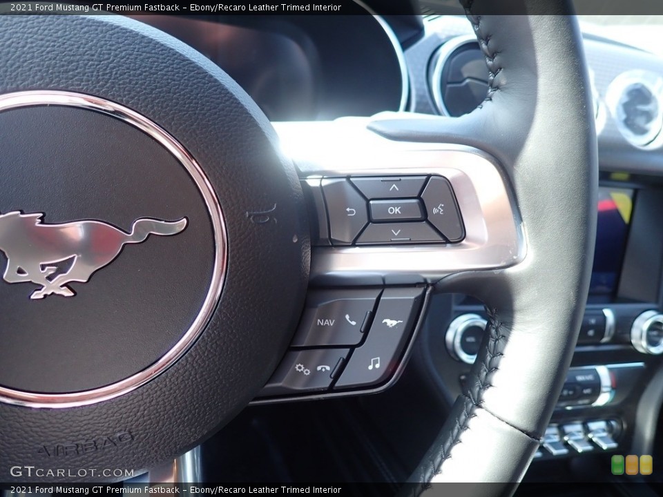 Ebony/Recaro Leather Trimed Interior Steering Wheel for the 2021 Ford Mustang GT Premium Fastback #141455612