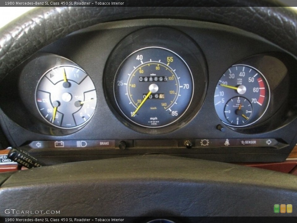Tobacco Interior Gauges for the 1980 Mercedes-Benz SL Class 450 SL Roadster #141456188