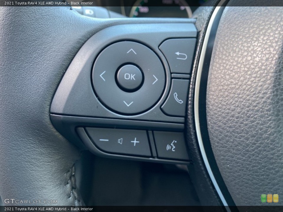 Black Interior Steering Wheel for the 2021 Toyota RAV4 XLE AWD Hybrid #141456714