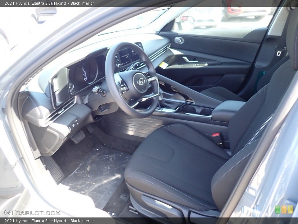 Black Interior Photo for the 2021 Hyundai Elantra Blue Hybrid #141456956