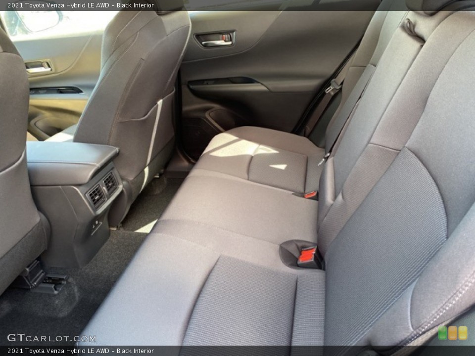 Black Interior Rear Seat for the 2021 Toyota Venza Hybrid LE AWD #141459116