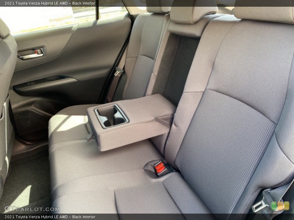 Black Interior Rear Seat for the 2021 Toyota Venza Hybrid LE AWD #141459128