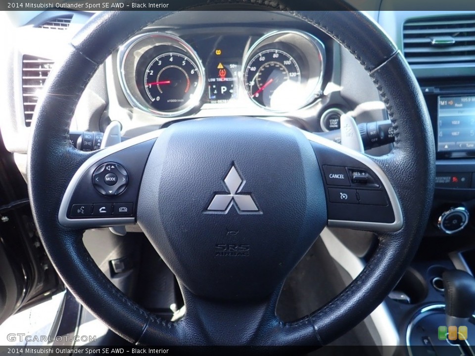 Black Interior Steering Wheel for the 2014 Mitsubishi Outlander Sport SE AWD #141460135