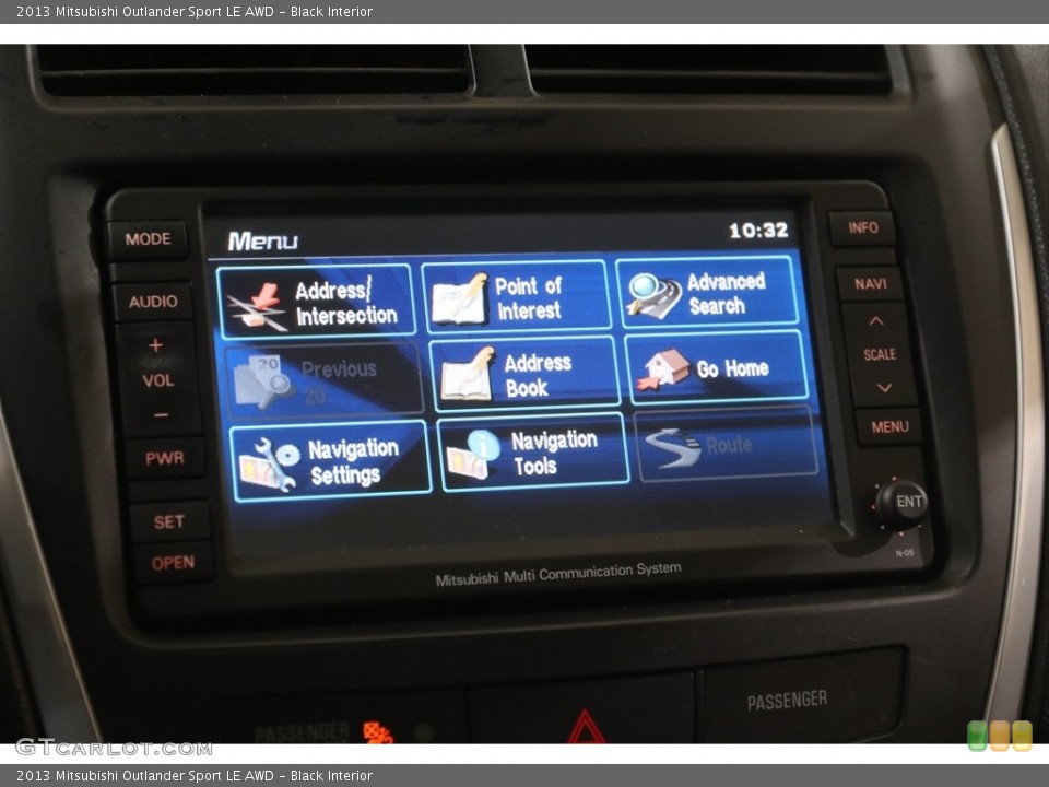 Black Interior Controls for the 2013 Mitsubishi Outlander Sport LE AWD #141460664