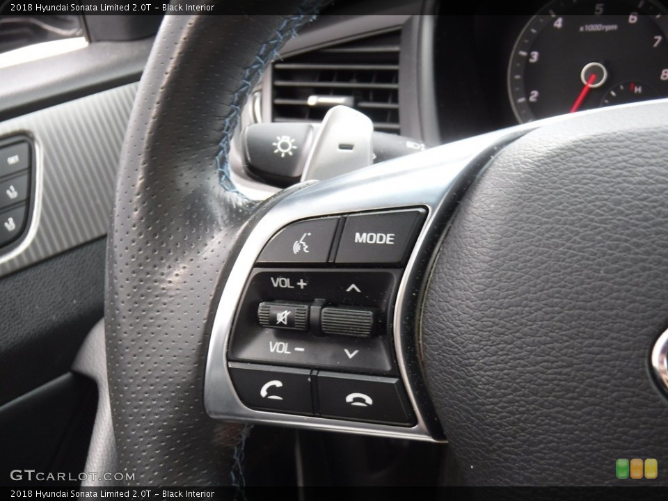 Black Interior Steering Wheel for the 2018 Hyundai Sonata Limited 2.0T #141463808