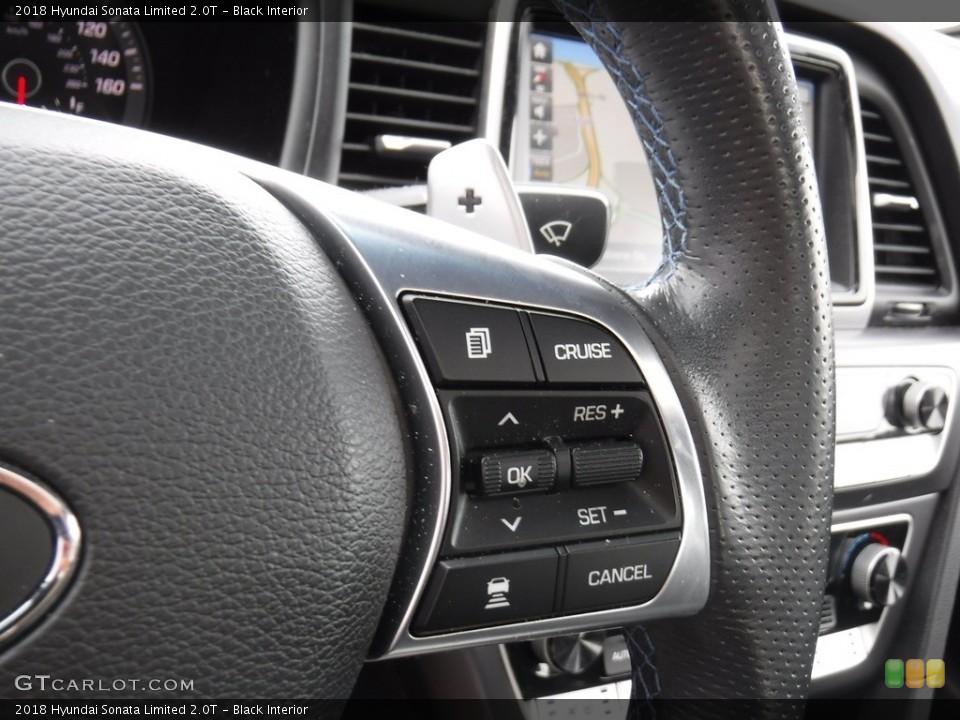 Black Interior Steering Wheel for the 2018 Hyundai Sonata Limited 2.0T #141463835