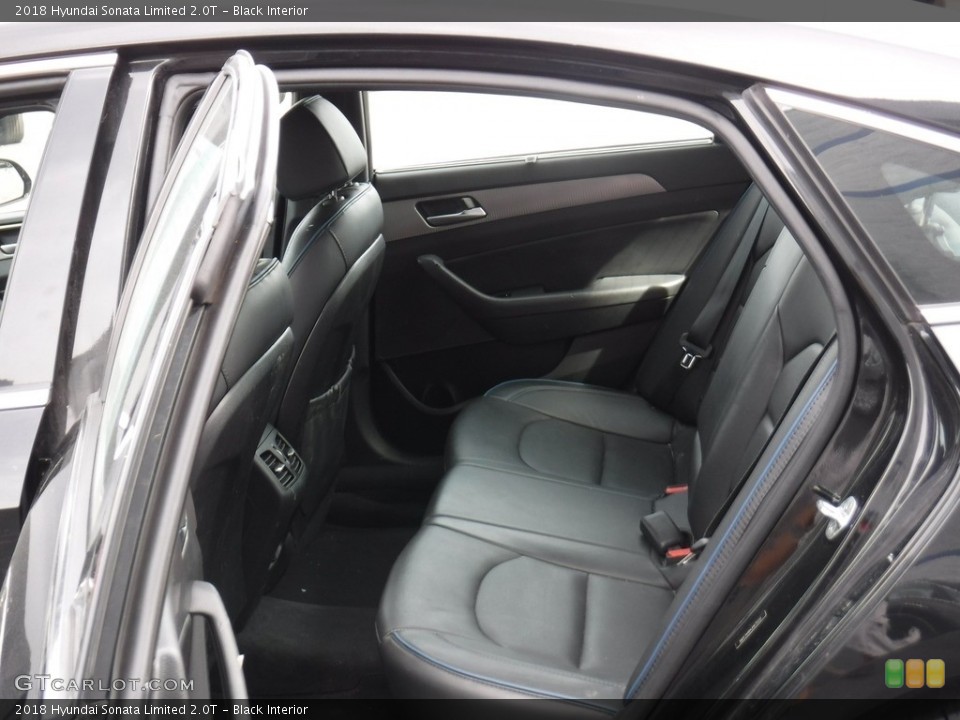 Black Interior Rear Seat for the 2018 Hyundai Sonata Limited 2.0T #141463883