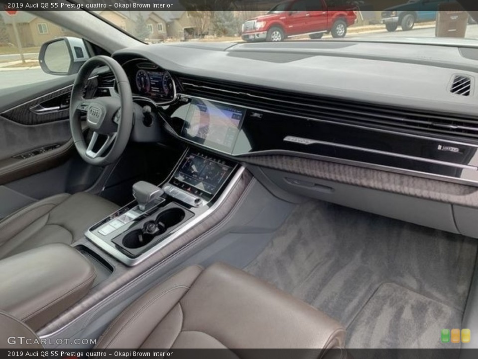 Okapi Brown Interior Dashboard for the 2019 Audi Q8 55 Prestige quattro #141466259