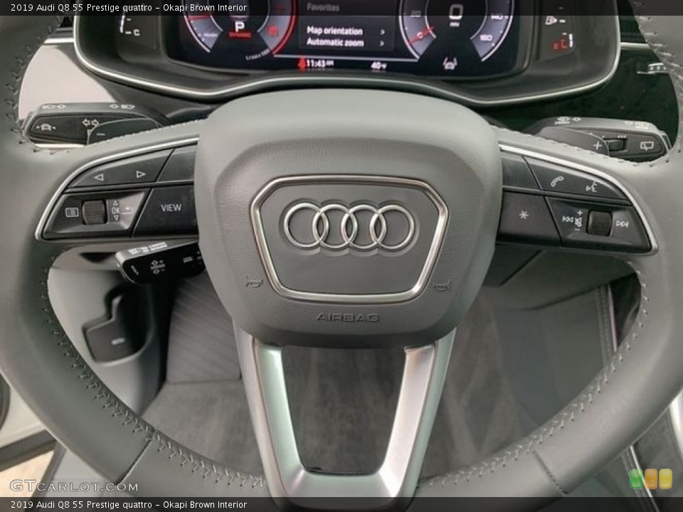 Okapi Brown Interior Steering Wheel for the 2019 Audi Q8 55 Prestige quattro #141466328