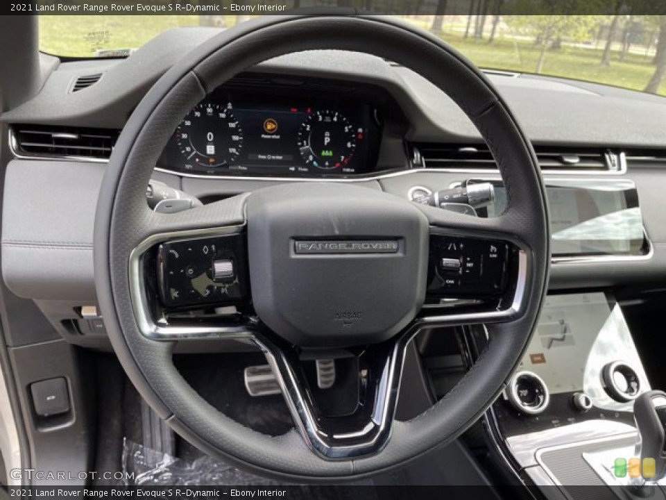 Ebony Interior Steering Wheel for the 2021 Land Rover Range Rover Evoque S R-Dynamic #141466514