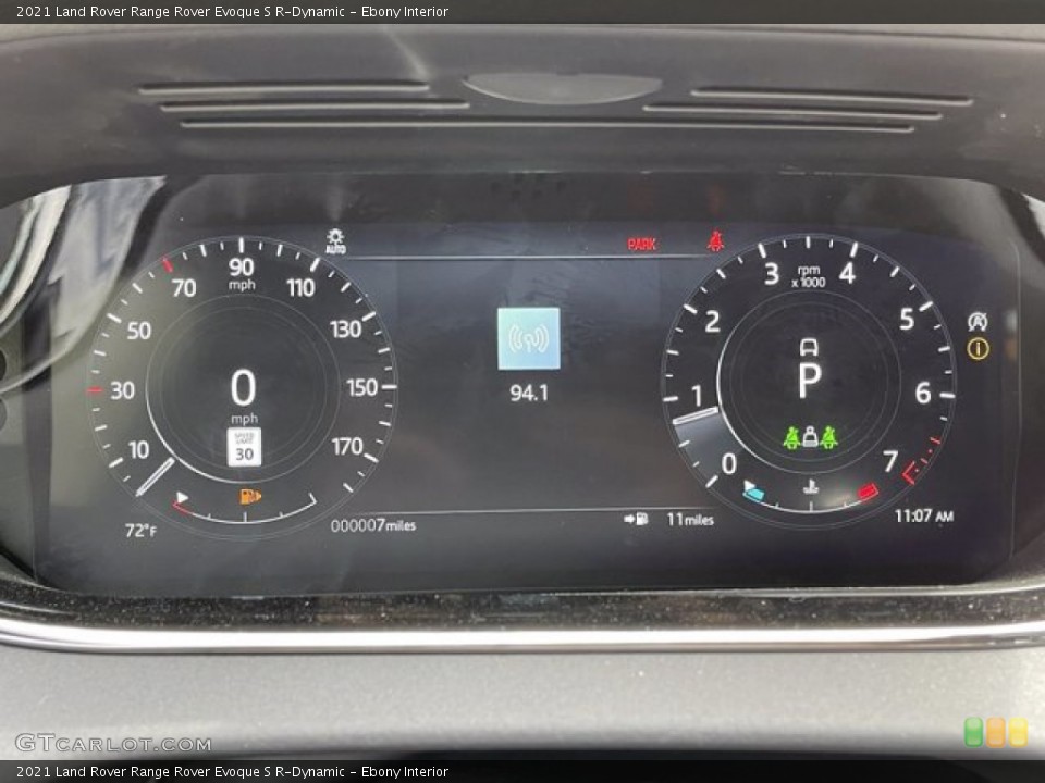 Ebony Interior Gauges for the 2021 Land Rover Range Rover Evoque S R-Dynamic #141466541