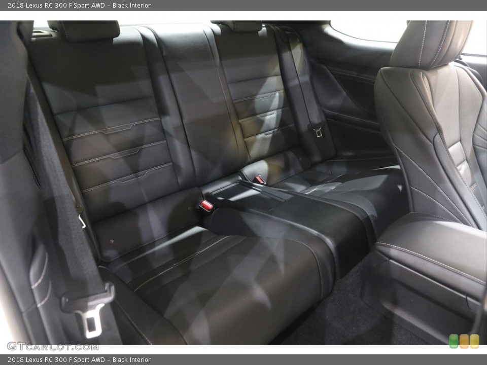 Black Interior Rear Seat for the 2018 Lexus RC 300 F Sport AWD #141467195