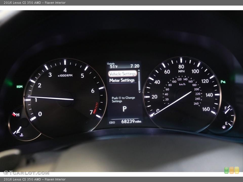 Flaxen Interior Gauges for the 2016 Lexus GS 350 AWD #141467345