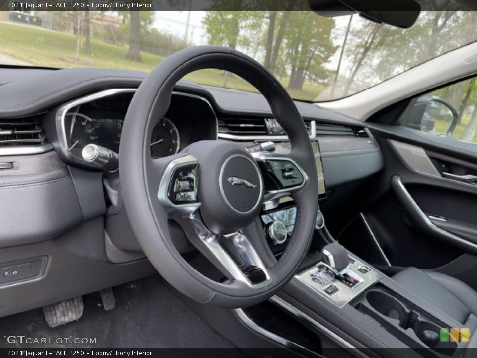Ebony/Ebony Interior Steering Wheel for the 2021 Jaguar F-PACE P250 #141467729