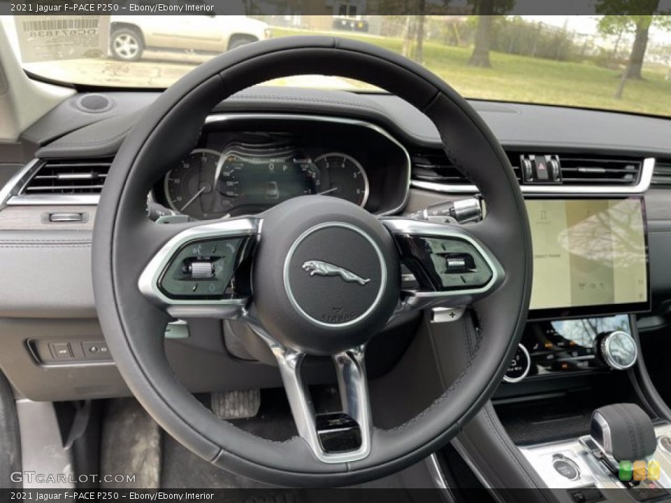 Ebony/Ebony Interior Steering Wheel for the 2021 Jaguar F-PACE P250 #141467801