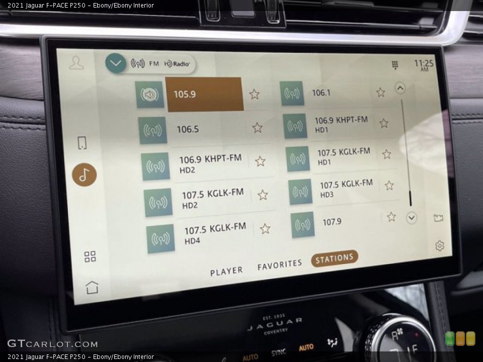 Ebony/Ebony Interior Audio System for the 2021 Jaguar F-PACE P250 #141467870