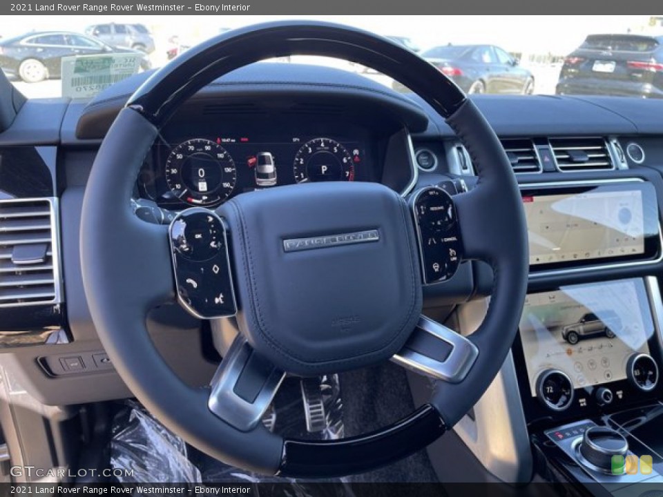 Ebony Interior Steering Wheel for the 2021 Land Rover Range Rover Westminster #141468557