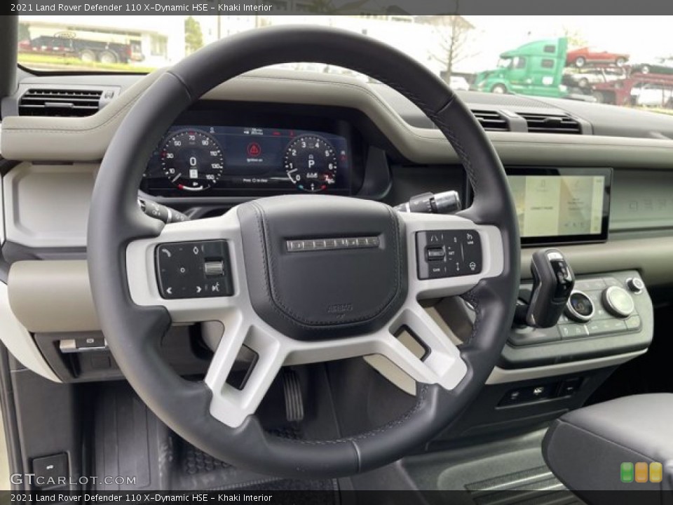 Khaki Interior Steering Wheel for the 2021 Land Rover Defender 110 X-Dynamic HSE #141469310