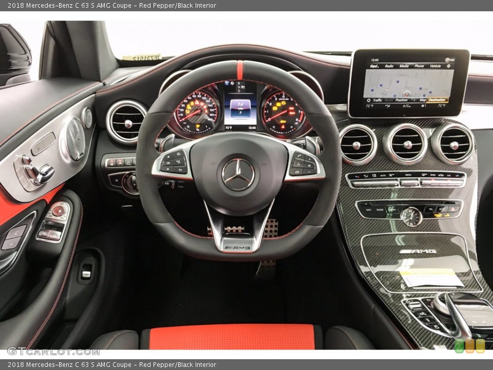 Red Pepper/Black Interior Dashboard for the 2018 Mercedes-Benz C 63 S AMG Coupe #141469967